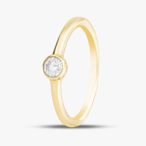 14ct Yellow Gold 0.18ct Brilliant Cut Diamond Solitaire Ring RC39107KY14DD