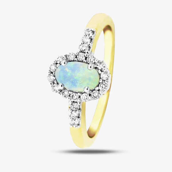 9ct Opal and Diamond Cluster Ring DOR341 M