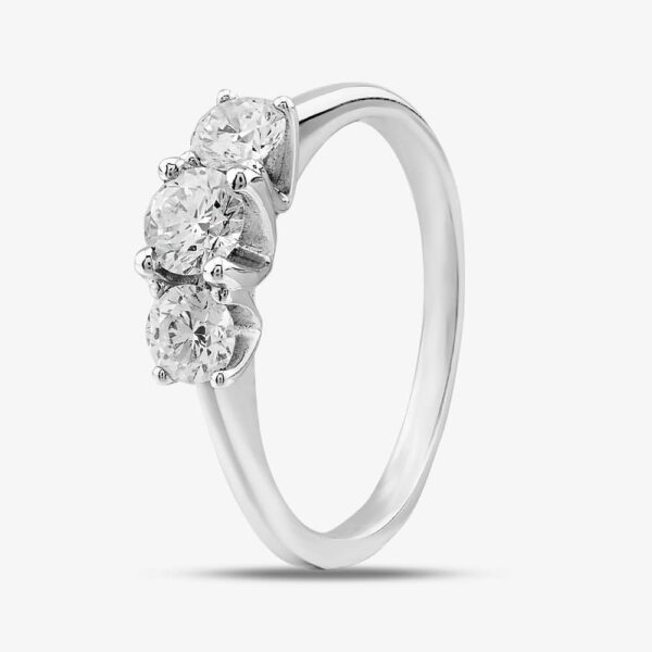 Platinum 0.54ct Diamond Three Stone Ring 3166/54-P