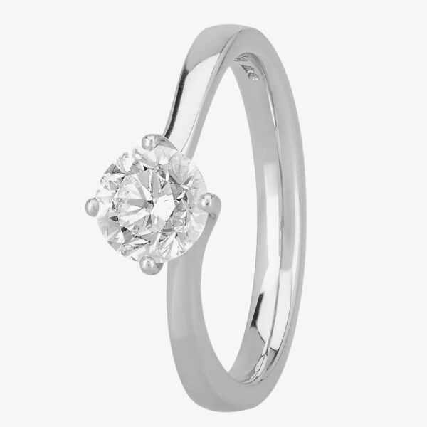 Signature Collection Platinum GIA Certificated Four Claw Diamond Twist Solitaire Ring RI-137(1.00CT PLUS)-D/SI1/1.00ct