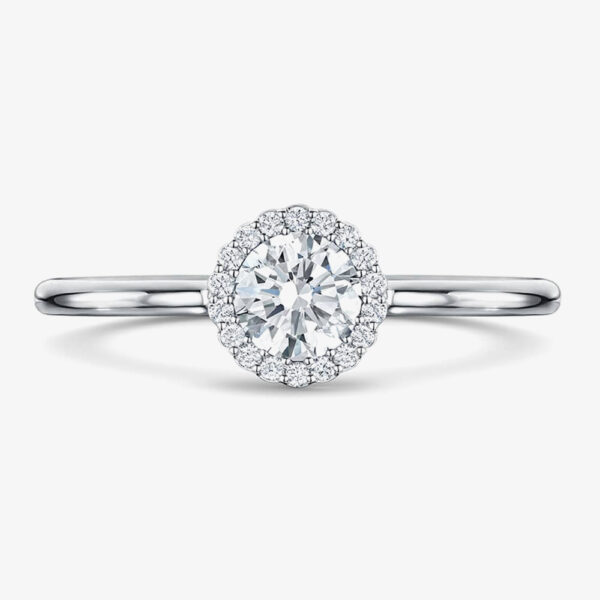 Geoghegan Cannele Platinum & Diamond 0.38ct Halo Cluster Ring CAN1/P