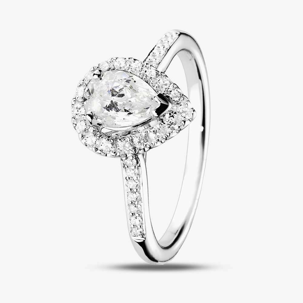 Signature Collection Platinum GIA 0.70ct Diamond Teardrop Ring DSC42(7X5).70CT PLUS- H/SI1/1.01ct