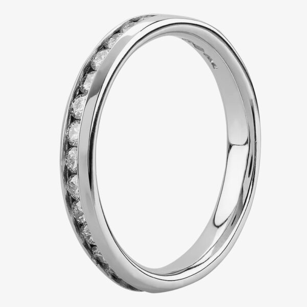 Platinum Channel Set 0.50ct Diamond Half Eternity Ring 8991/PL/DQ10/50PT N