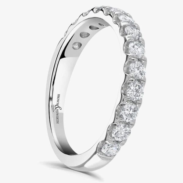 Brown & Newirth Platinum 0.20ct Brilliant Cut Diamond Half Eternity Ring HET884 PLT L