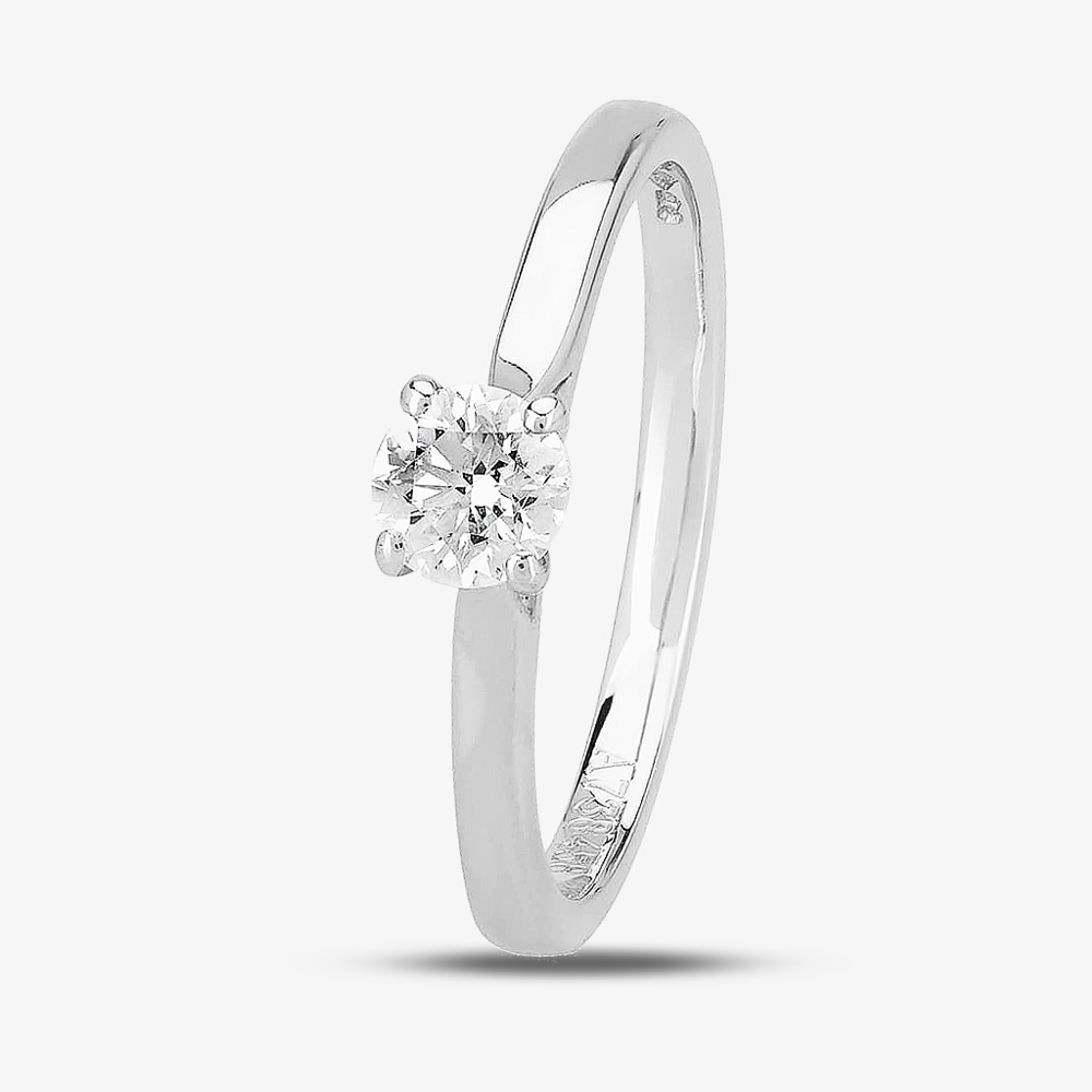 1888 Collection Platinum 0.40ct Brilliant-Cut Classic Diamond Ring RI-2016(.40CT PLUS) G/SI2/0.40ct