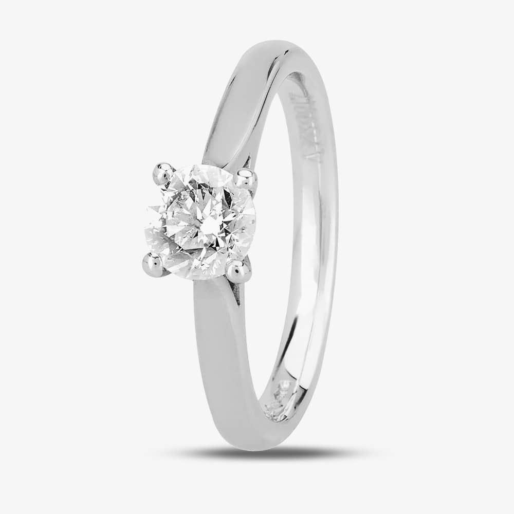 1888 Collection Platinum 0.70ct Brilliant-Cut Classic Diamond Ring RI-2016(.70CT PLUS) H/SI2/0.70ct