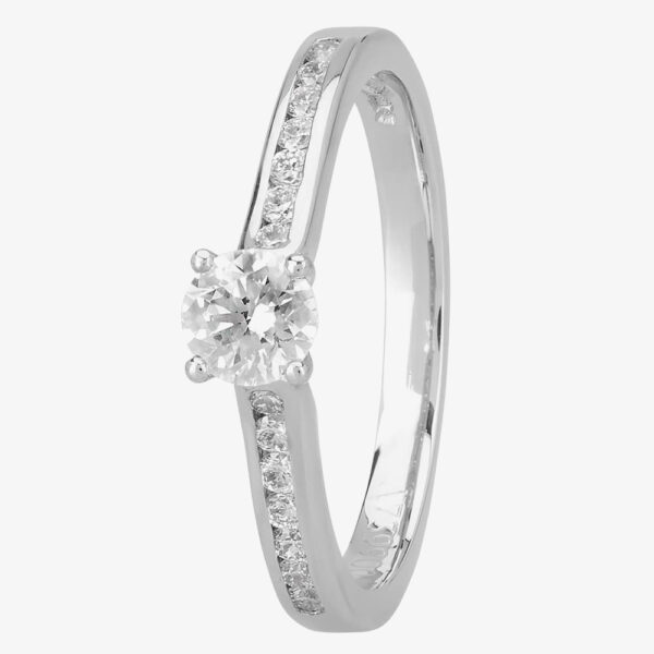 1888 Collection Platinum 0.33ct Diamond-Set Solitaire Ring RI-138(.33CT PLUS)- F/SI2/0.37ct