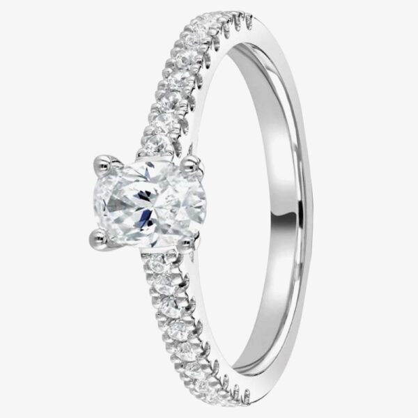1888 Collection Platinum 0.70ct Oval Diamond Solitaire Ring RI-2250(7X5)(.70CT PLUS) F/SI1/1.00ct