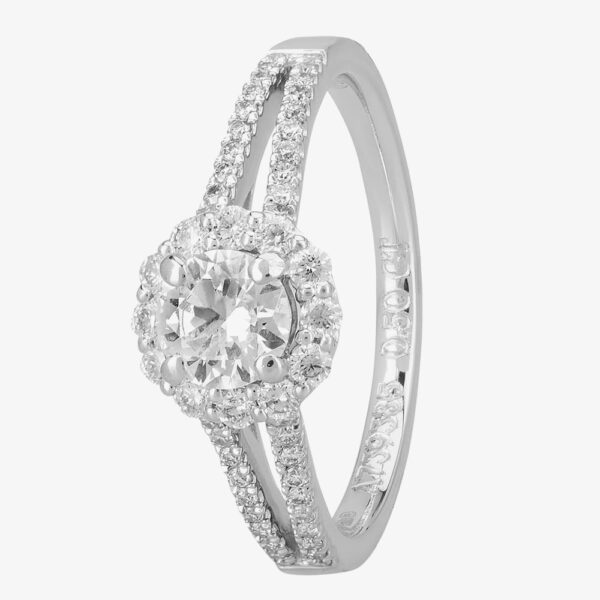 1888 Collection Platinum 0.50ct Diamond Split-Shoulder Ring DSC64(5.0)0.50CT PLUS- G/SI2/0.89ct