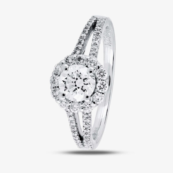 1888 Collection Platinum 0.70ct Diamond Split-Shoulder Ring DSC64(5.5)0.70CT PLUS- G/SI1/1.20ct