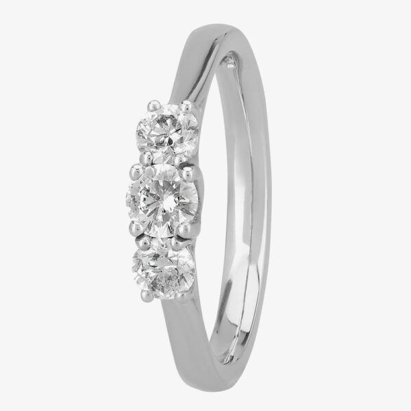 1888 Collection Platinum 0.57ct Diamond Trilogy Ring R3-145(.57CT PLUS) F-G/SI2/0.57ct