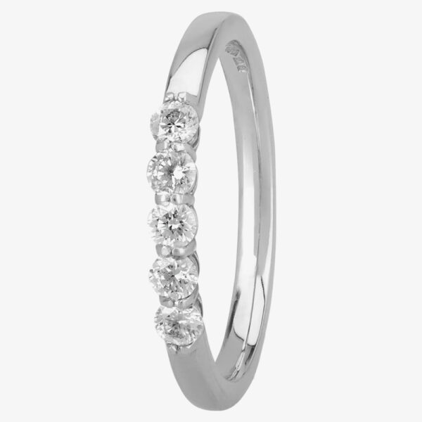 1888 Collection Platinum 0.30ct Five-Stone Diamond Ring HET1001(.30CT PLUS)- F-G/SI2/0.32ct