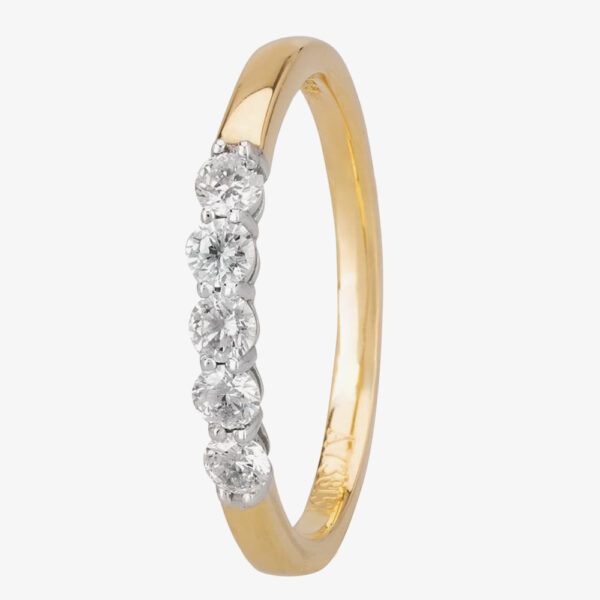 1888 Collection 18ct Gold 0.30ct Five-Stone Diamond Ring HET1001(.30CT PLUS)- F-G/SI1/0.31ct