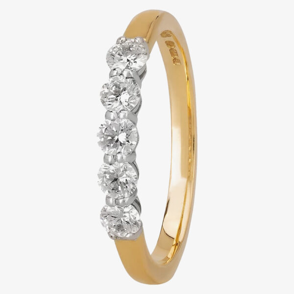 1888 Collection 18ct Gold 0.50ct Five-Stone Diamond Ring HET1001(.50CT PLUS)- F-G/VS2-SI1/0.50ct