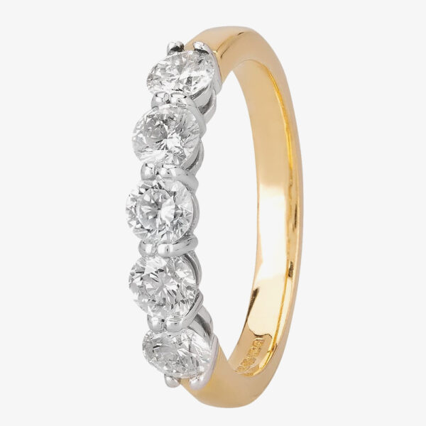 1888 Collection 18ct Gold 1.00ct Five-Stone Diamond Ring HET1001(1.00CT PLUS)- G/SI2/1.02ct