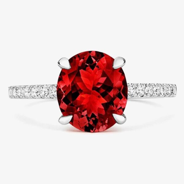 Tivon 18ct White Gold Diamond & 2.82ct Tourmaline Cocktail Ring RW-1433-PT