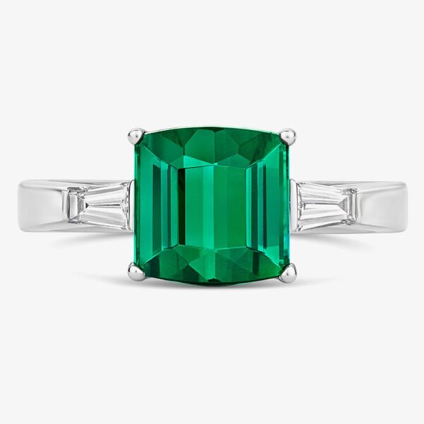Tivon 18ct White Gold 3 Stone Fancy Cut Tourmaline Ring RW-1923-GT