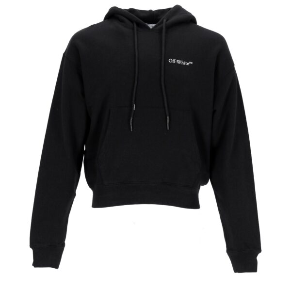 Off-White Mens Caravaggio black Crowning print hoodie Cotton - Size Small