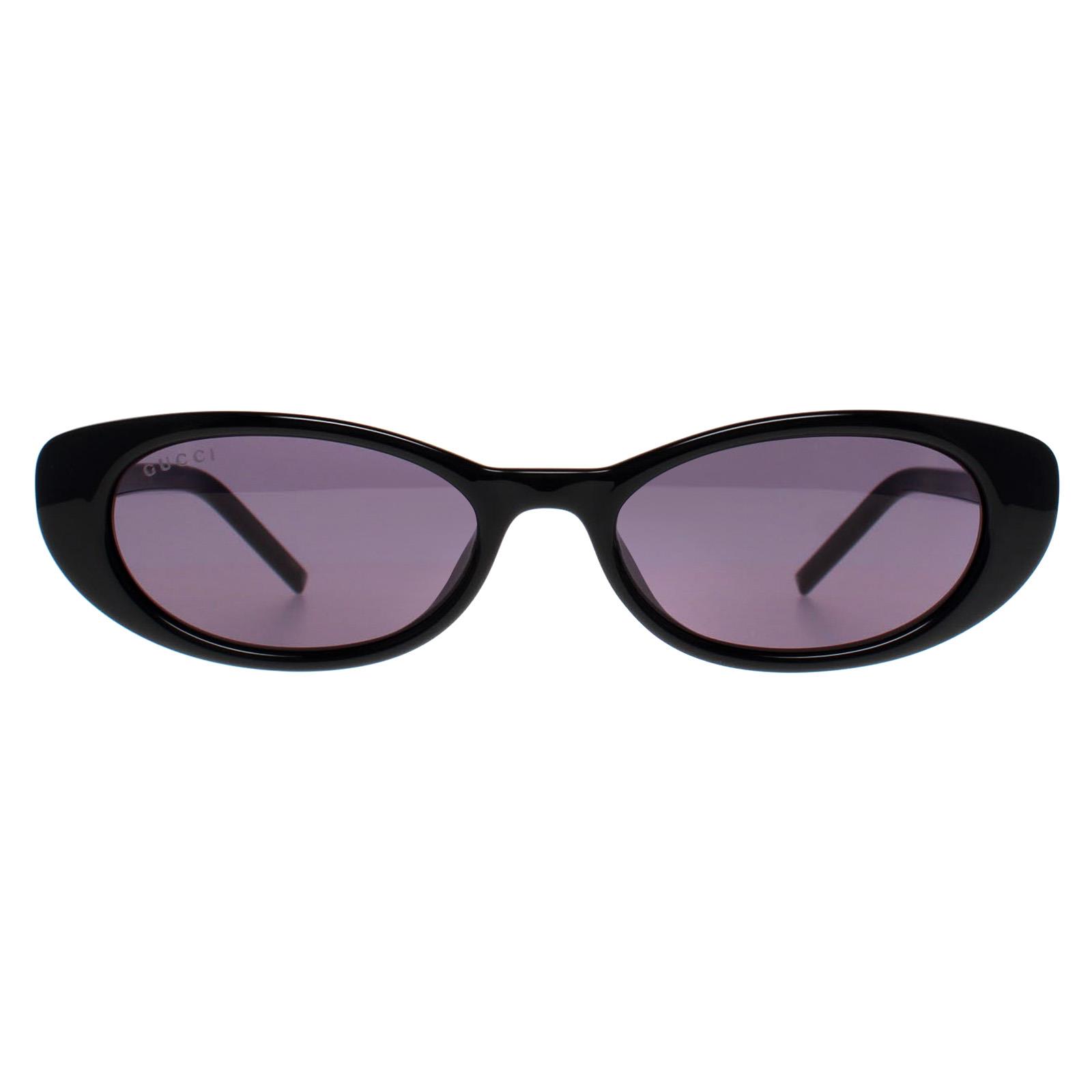 Gucci Cat Eye Womens Black with Silver Crystal Stud Detail Grey GG1680S - One Size
