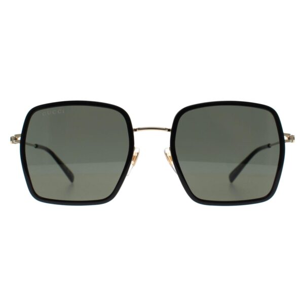 Gucci Square Womens Black Gold Grey GG1848S Metal - One Size