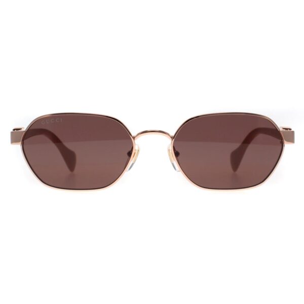 Gucci Square Womens Shiny Rose Gold and Pink Violet GG1593S Metal - One Size