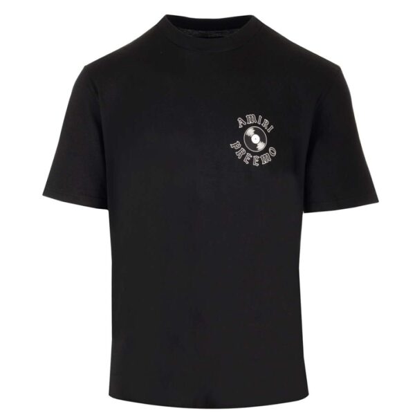 Amiri Mens Premier Records Logo Black T-Shirt Cotton - Size Small
