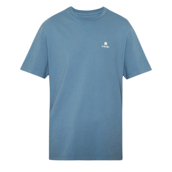 Amiri Mens MA Bar Club Logo Bluefin T-Shirt - Blue Cotton - Size Large