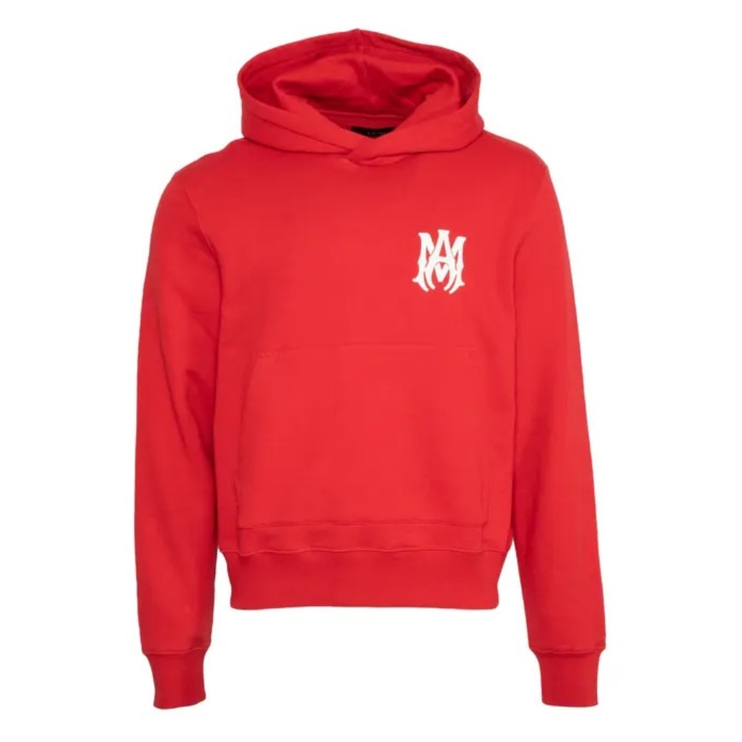 Amiri Mens MA Logo Red Hoodie Cotton - Size Large