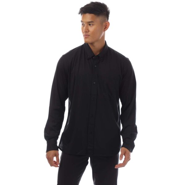 Tom Ford Mens Silk Cotton Blend Button Down Shirt in Black - Size 4XL