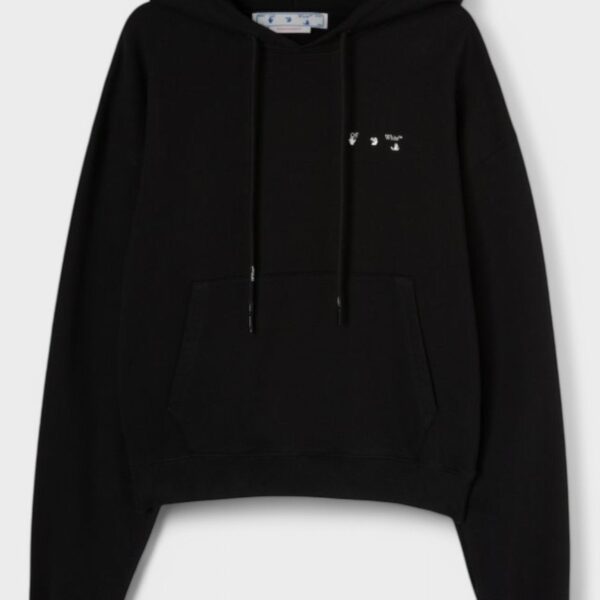 Off-White Mens Caravag Paint Over Hoodie 'Black' Cotton - Size X-Small