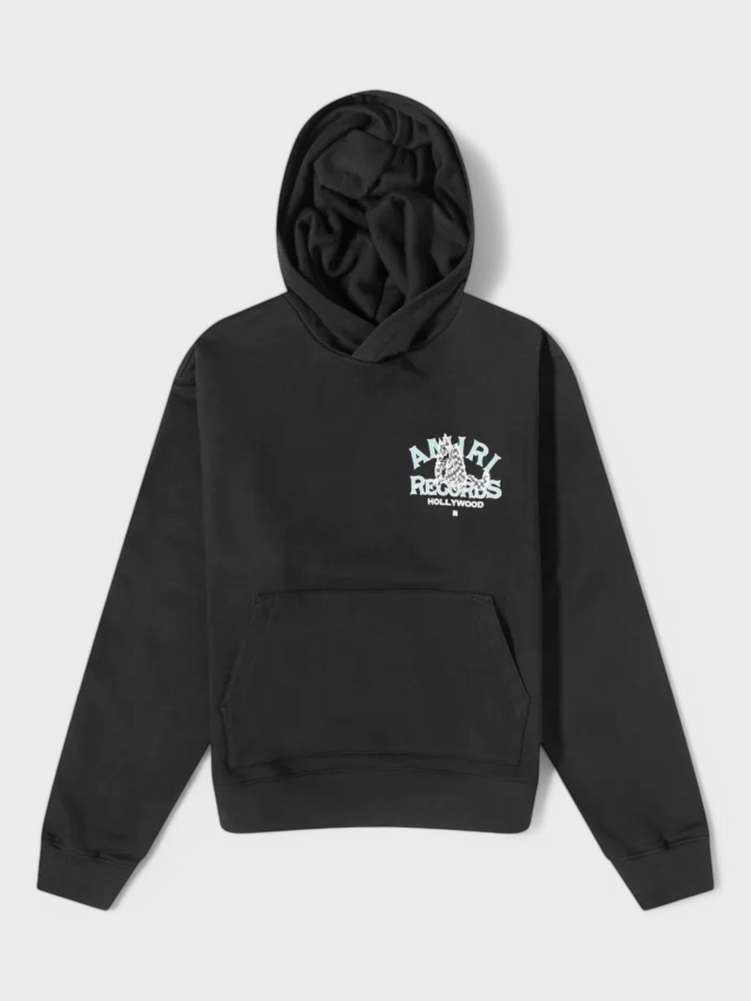 Amiri Mens Records Wolf Hoodie Black - Size X-Large