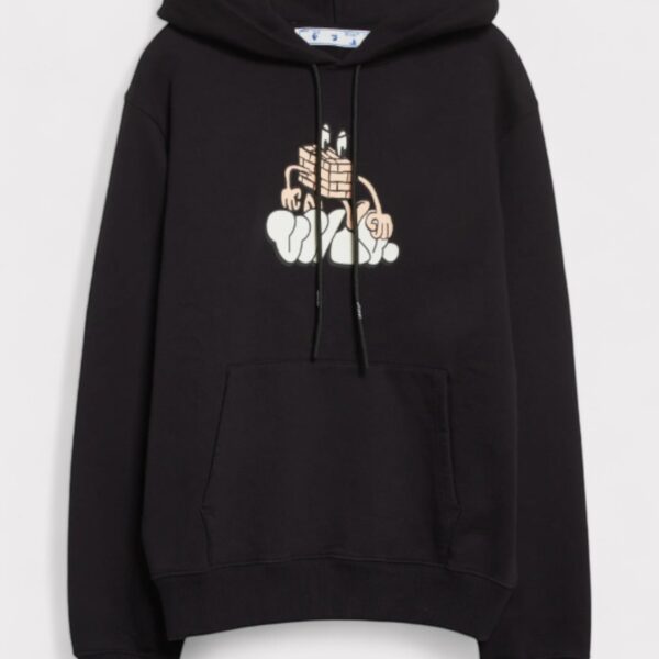 Off-White Mens Brick Concept Hoodie Black - Size X-Small