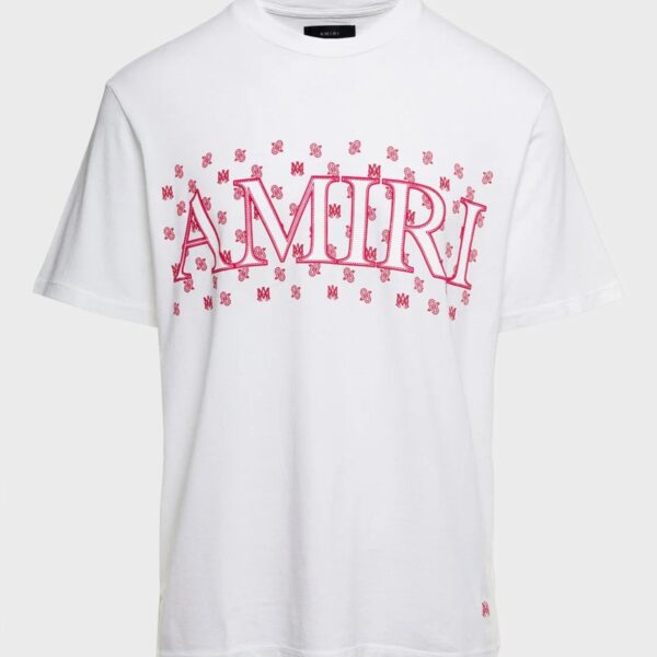 Amiri Mens MA Paisley Tee White - Size Large