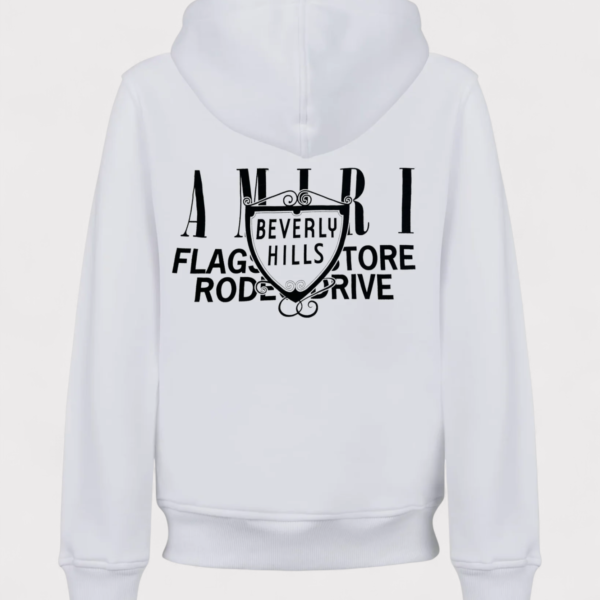 Amiri Mens Xo Beverly Hills Hoodie White - Size Large
