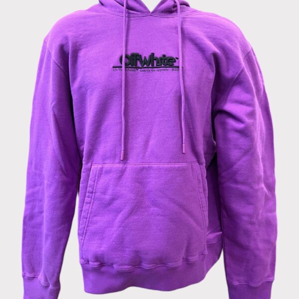 Off-White Mens Chunky Logo Slim Hoodie Orchid - Purple - Size Small