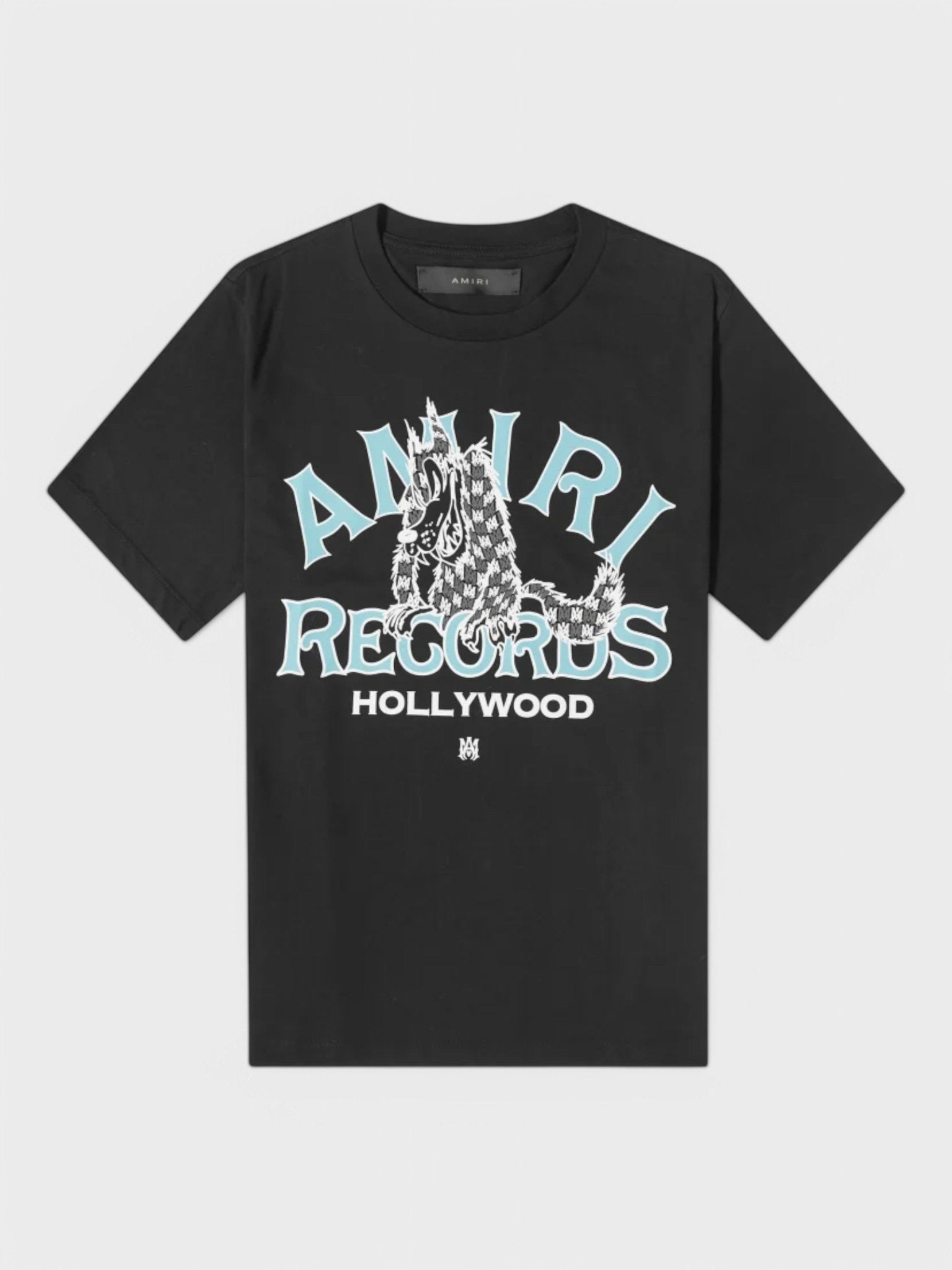Amiri Mens Records Wolf Tee Black Cotton - Size Small