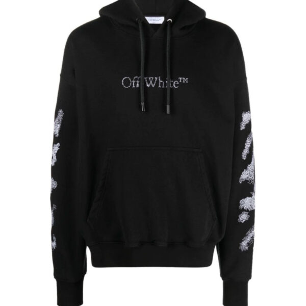 Off-White Mens Diags Bit Book Skate Hoodie Black Cotton - Size X-Small