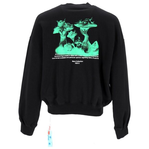 Off-White Mens Sweatshirt mushroom print - Black Cotton - Size Medium