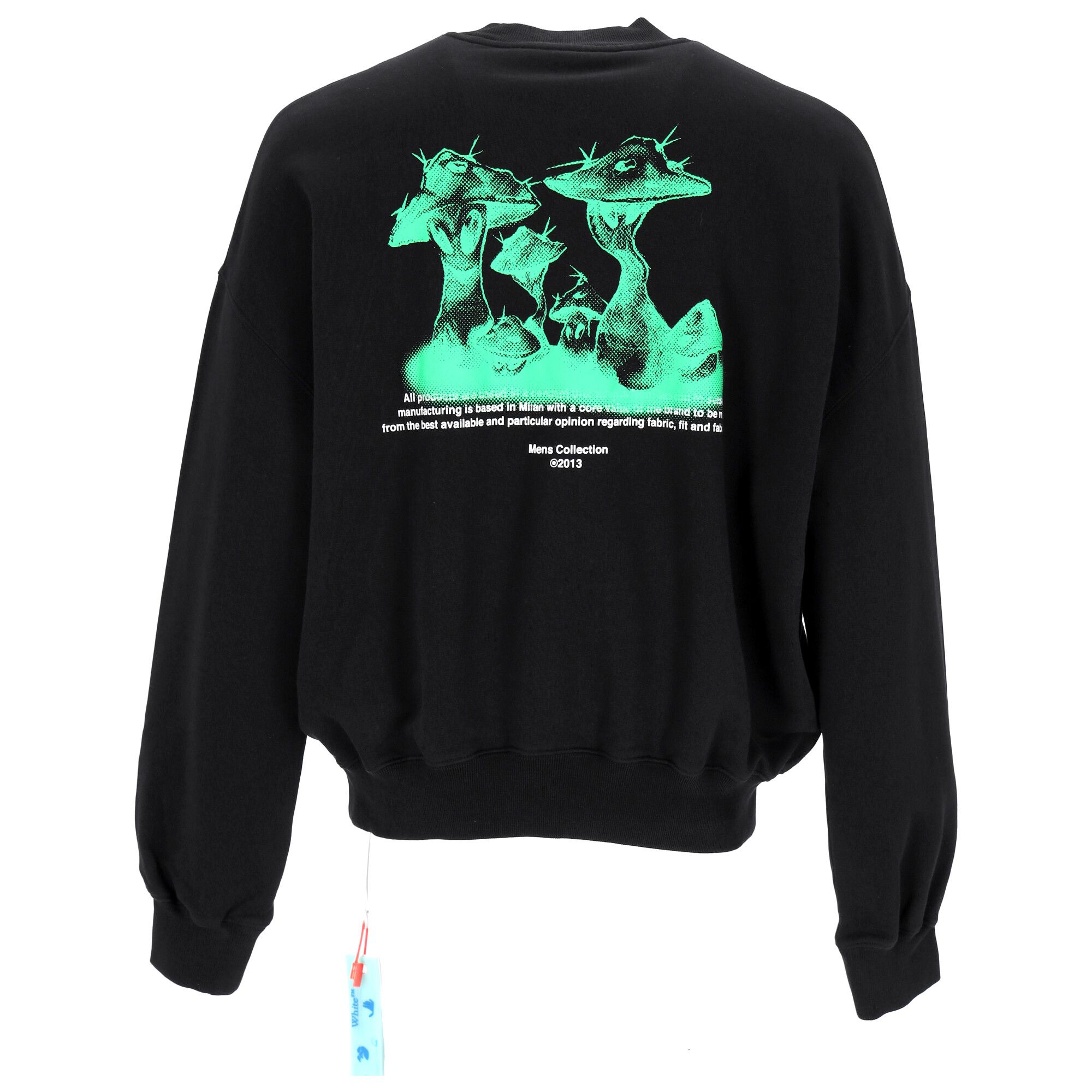 Off-White Mens Sweatshirt mushroom print - Black Cotton - Size Medium