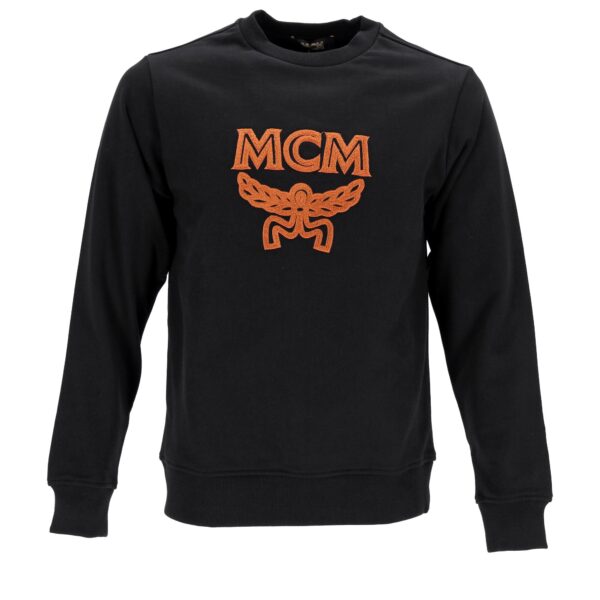 MCM Mens Classic Logo Sweatshirt - Black Cotton - Size X-Large