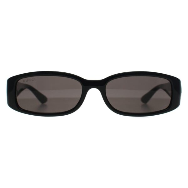 Gucci Rectangle Womens Black Gold Grey GG1661S - One Size
