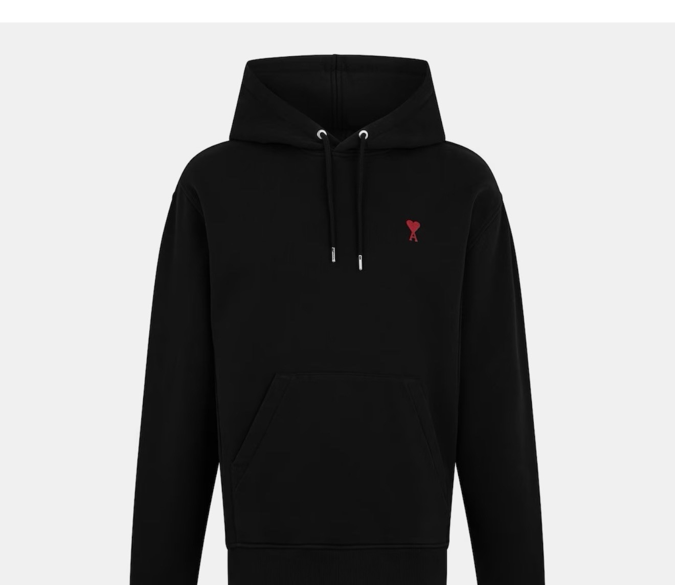 Ami Paris Mens Unisex Hoodie - Black Cotton - Size X-Small