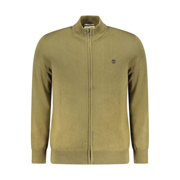 Timberland Mens Fullzip Knit Cardigan Tb0a2n9x - Sage Green Cotton - Size Small