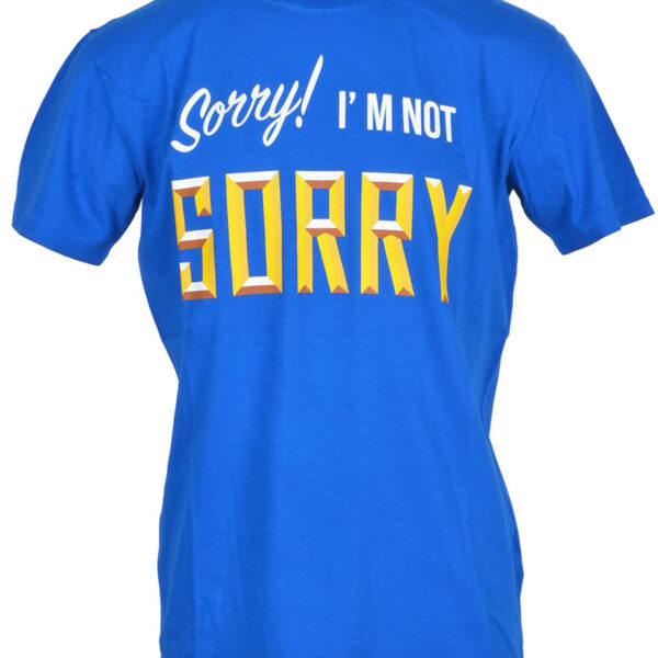 Dsquared Mens Sorry Graphic Tee - Sky Blue Cotton - Size Large