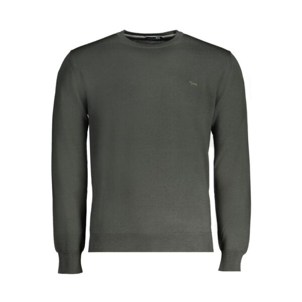 Harmont & Blaine Mens Crew Neck Jumper Solid Style - Grey Wool - Size 2XL