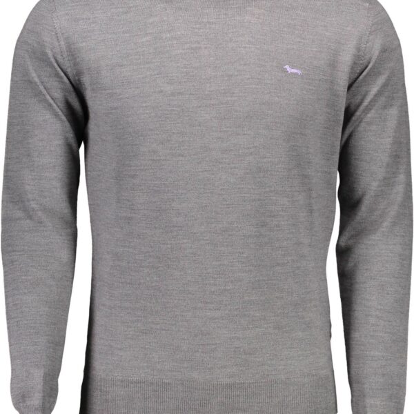Harmont & Blaine Mens Crew Neck Jumper Knitwear - Grey Wool - Size 2XL
