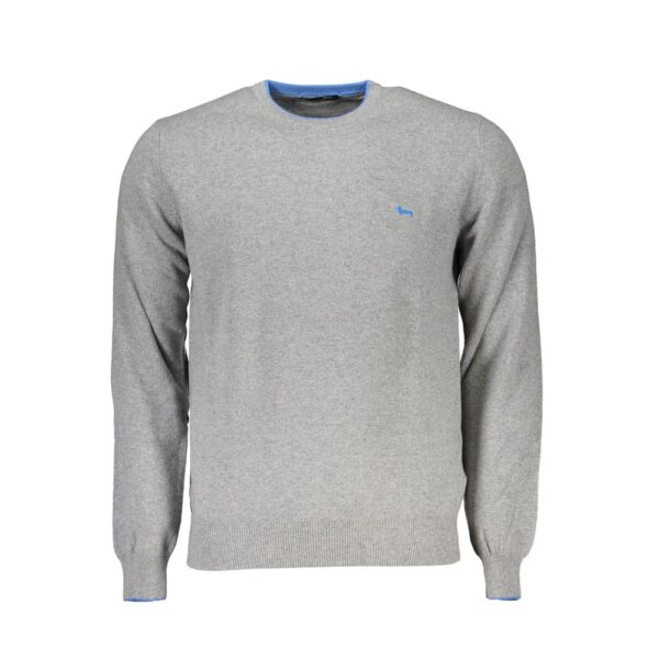 Harmont & Blaine Mens Crew Neck Sweatergreylong Sleeves - Grey Cotton - Size 2XL