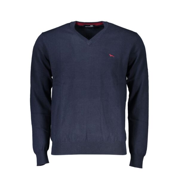 Harmont & Blaine Mens Vneck Jumper Navy - Dark Blue Cotton - Size 2XL