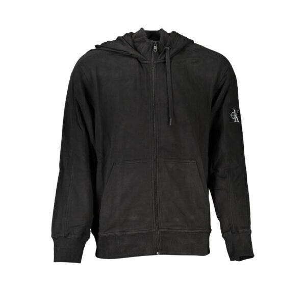 Calvin Klein Mens Zipup Hoodie Casual Style - Black Cotton - Size 2XL