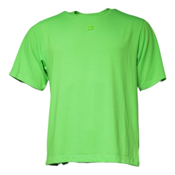 Dolce & Gabbana Mens Boxy Fit Tshirt Lime Green - Size EU 48 (Mens)
